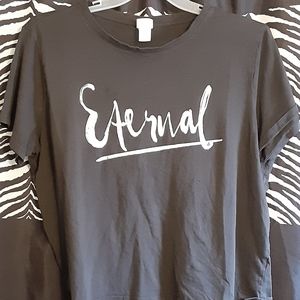 A black eternal t-shirt